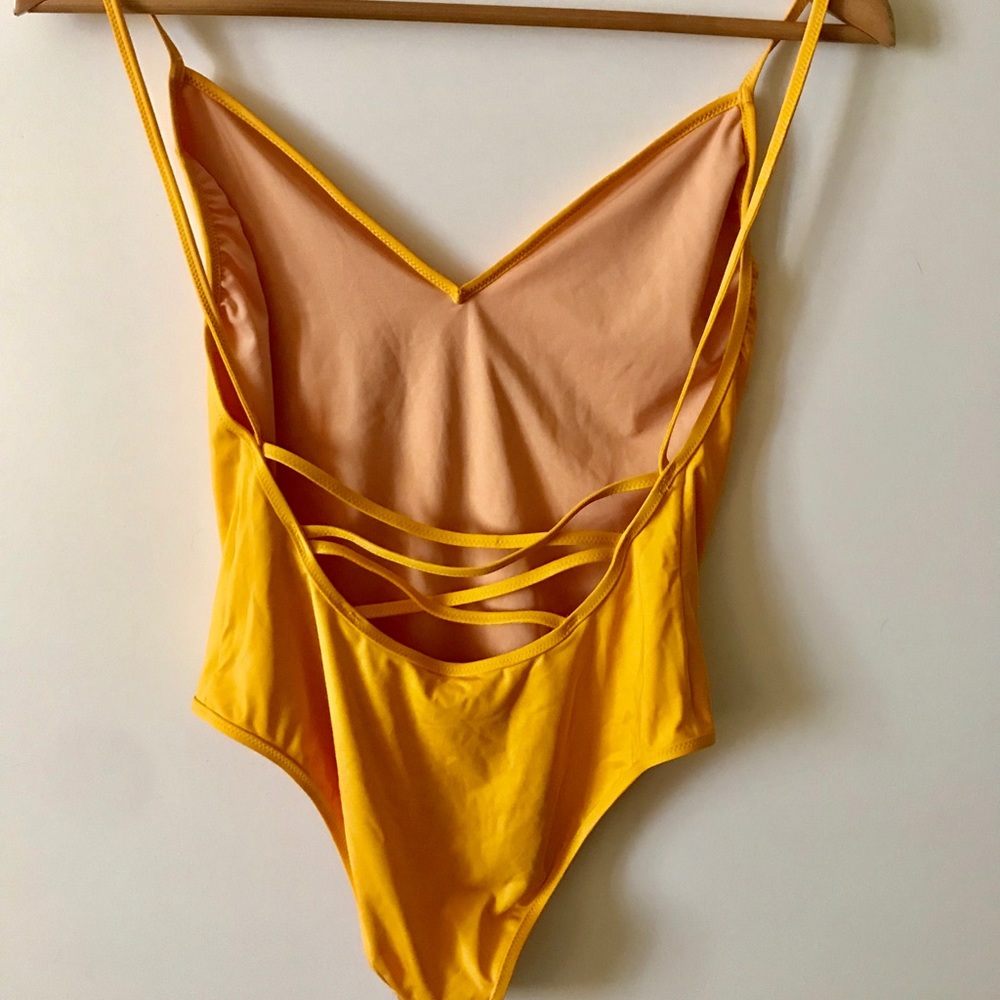 J. Crew Playa Montauk Yellow one-piece swimsuit - Picture 3 of 5